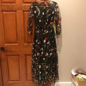 Floral Embroidered Gown